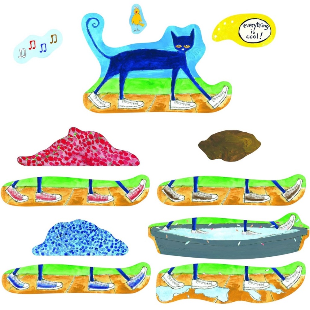 Pete the cat I love my white shoes flannel felt board figures for story telling